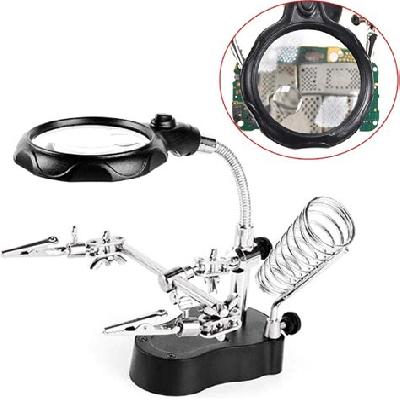 5 LED Auxiliary Clip Magnifier AC And DC Interchangeable