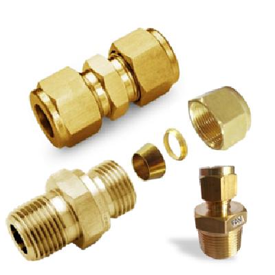 Brass Twin Ferrule Tube Fittings