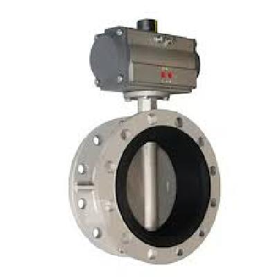 Double Flange Butterfly Valve With Pneumatic Rotary Actuator
