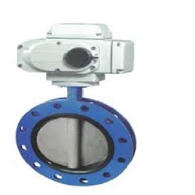 Double Flange Off Set Disc Butterfly Valve With Pneumatic Rotary Actuator