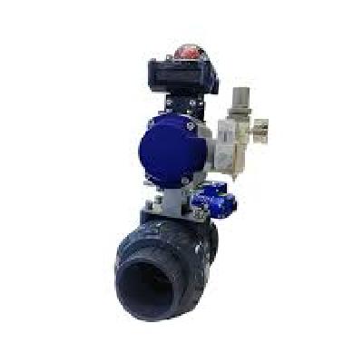 UPVC Ball Valve With Pneumatic Rotary Actuator