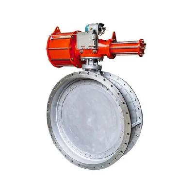 Wafer Type Off Set Disc Butterfly Valve With Pneumatic Rotary Actuator
