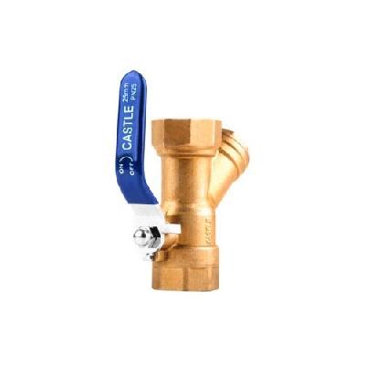 Castle Ball Valve With Strainer
