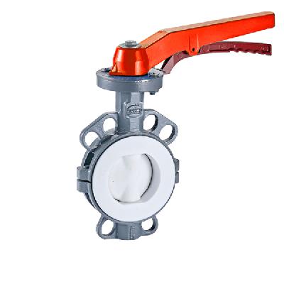 Stainless Steel Butterfly Valve With PTFE Lined