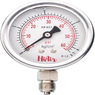 SS Glycerine Filled Bottom Pressure Gauge