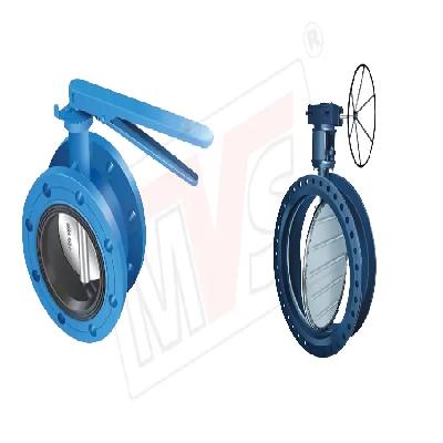 Double Flanged Centric Disc Rubber Lined Butterfly Valve