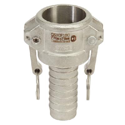 SS 316 Camlock Connectors With Shanks For Hoses