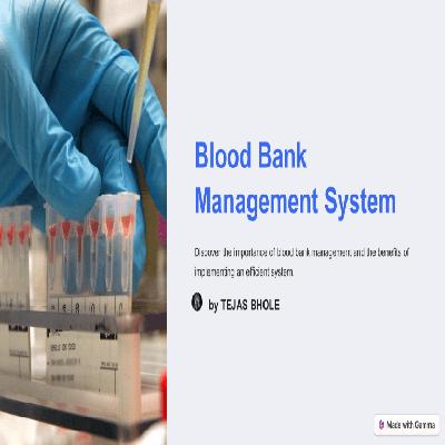 Blood Bank Management