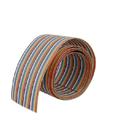 1.27mm 26AWG Pure Copper 40pin Dupont Wire Flexible Rainbow Color Flat Ribbon Cable 1 Meter