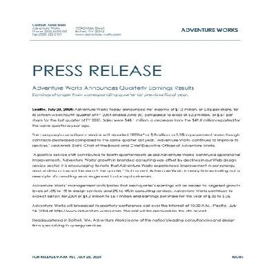 Press Releases