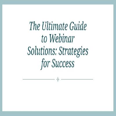 Complete Webinar Solutions