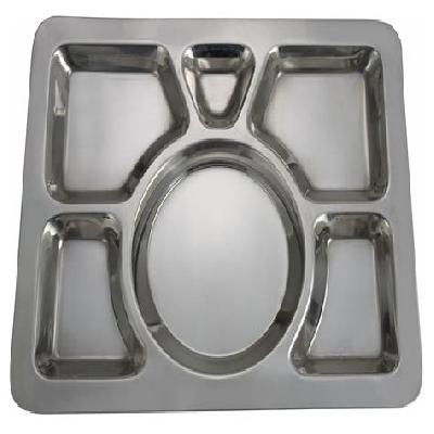 Stainless Steel 6 Compartment Tray
