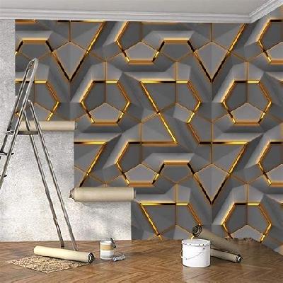 3D Printed Home Decor PVC Wallpaper