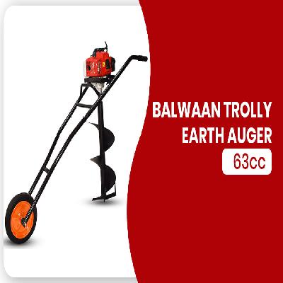 Trolley Type Earth Auger Machine With 12 Inch Bit 63cc 2-Stroke