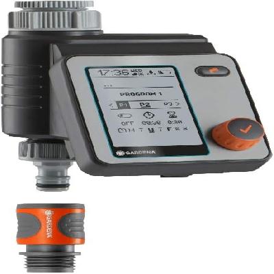 GARDENA 1892-20 Water Control Master Fully Automatic Water Timer with graphic LC display
