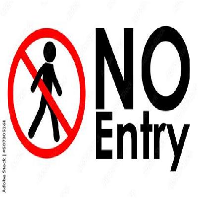 No Entry Stickers
