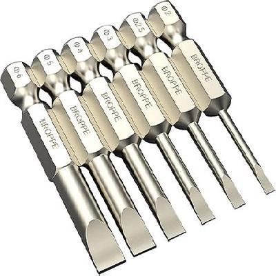 Flat Slotted Head Screw Driver Bits