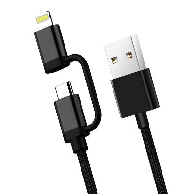 2 Side Cable For Android And Iphone With Light