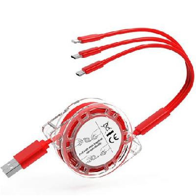 3 In 1 Data Cable With Spinner