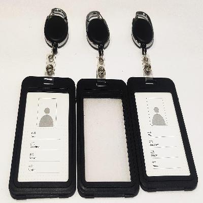 3 IN 1 Double Side Card Holder  ,Oval Keychain  