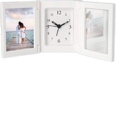 3 Pc Folding Alarm Clock With Photo Frame And Mirror