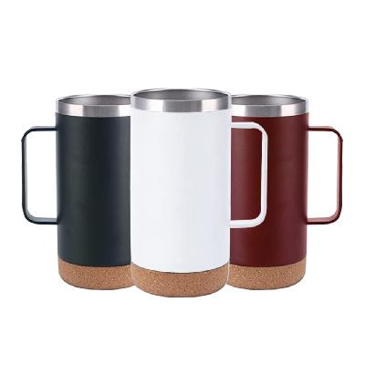 Double Wall Stainless Steel Mug With Cork Coaster