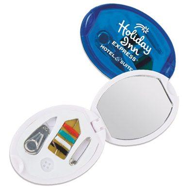 Folding Mirror With Sewing Kit (D Shape)