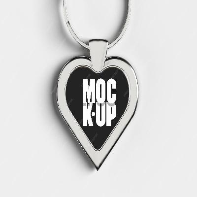 Heart Shape Keychain with Torch (flat Design)