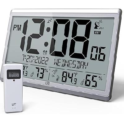 Large Sensor Clock With Backlight And Temperature