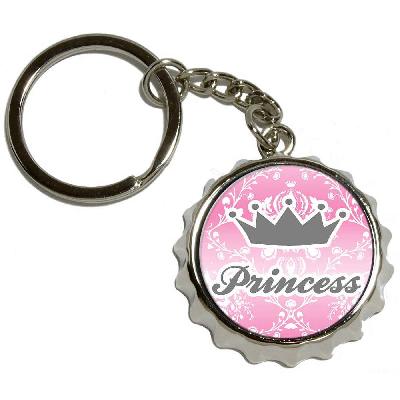 Metal Crown Shape Keychain With Bottle Opener