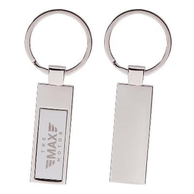 Metal Plate Keychain - Rectangle (double Side Engraving)