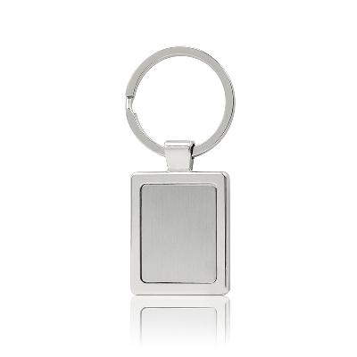 Metal Plate Keychain - Square (double Side Engraving)