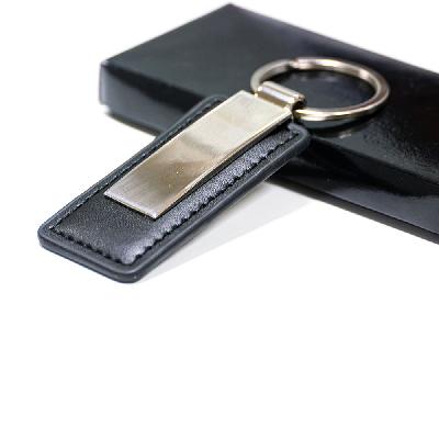 Metal / PU Keychain With Soft Fabric Feel