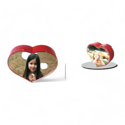 Rotating Heart Shape Dual Photo Frame