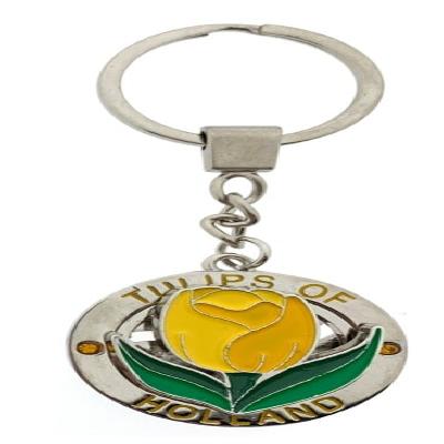 Rotating Tulip Shape Keychain