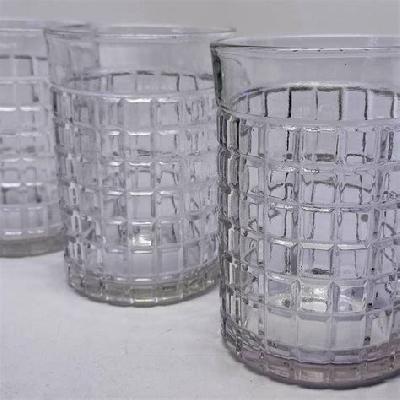 Set Of 3 Taper Cube Tumblers With Acrylic Top