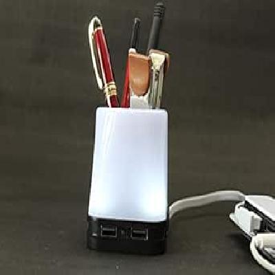 Tumbler With Usb Hub, Lamp and Mobile stand (adjustable lamp light)