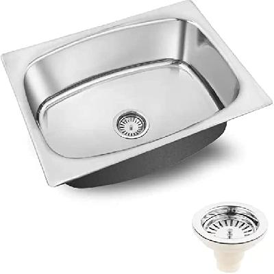 Stainless Steel Sink 24x18x9 SQ. Mirror
