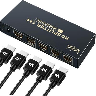 DIVYE 3D Digital 1X4 Splitter HDMI Switch for Full HDTV 1080P Support-3D
