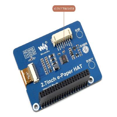2.7 inch E-Paper Display HAT for Raspberry Pi, 264x176 Resolution - Waveshare