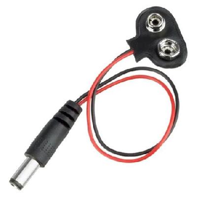 9V Battery Connector Cable With DC Male Jack