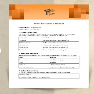 Document Expert Work Instruction Document Generation