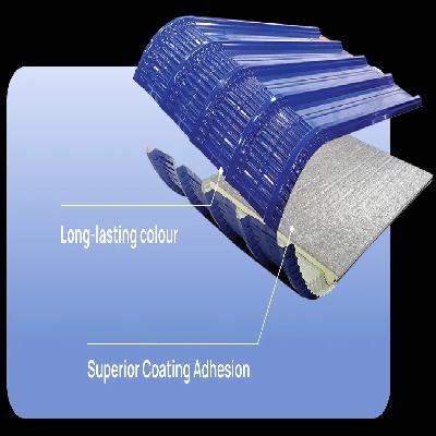 6 Feet Stainless Steel Crimp Curved Roofing Sheet