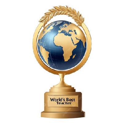 World Best Teacher Award Trophies