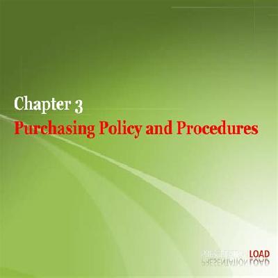 Purchasing Policies 
