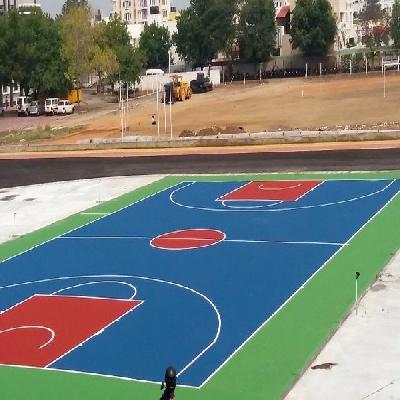 Synthetic Outdoor Basketball Court