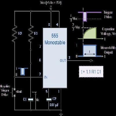Multivibrator Ic 555 Timer