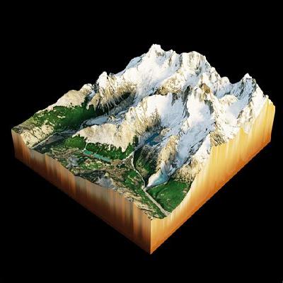 Model Of A Mountainous Pass