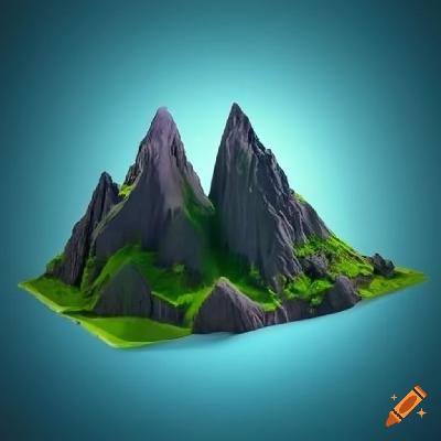 Model Of Gorge and A Mountain