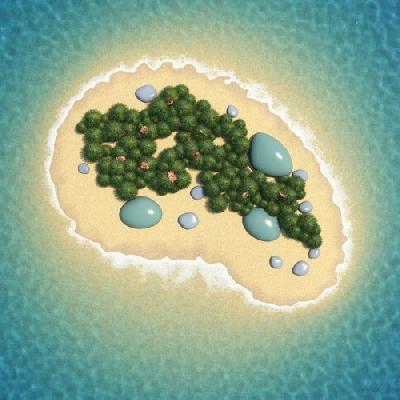 Model Of Island and Lagoon